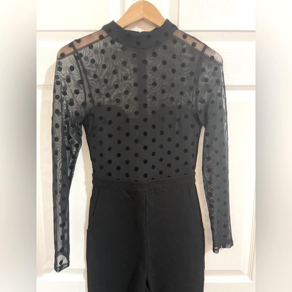 EUC French Connection ‘Leah’ Mesh and Jersey Jumpsuit. - Picture 6 of 7